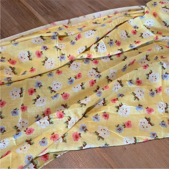 LoveShackFancy Yellow Floral Wrap Scarf - Picture 7 of 8